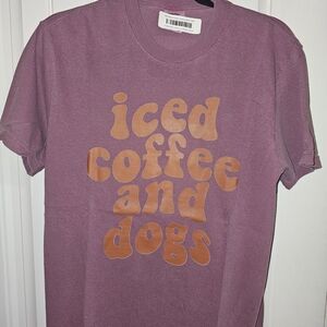 Comfort Colors Purple and Orange Short Sleeve Tee Retro Design